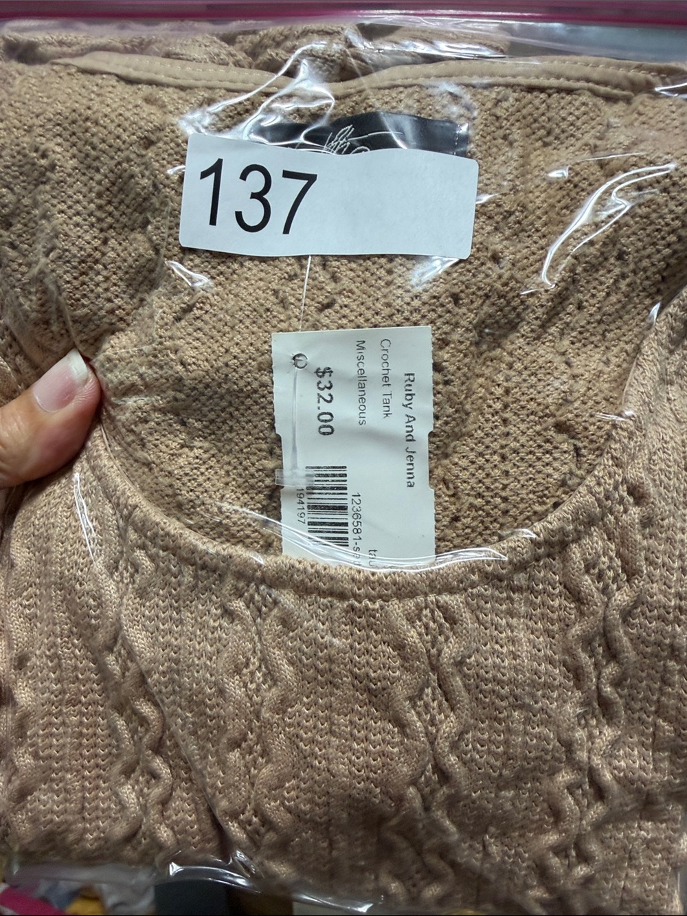 Women's Textured Knit Crop Tank & Shorts Set - Mauve Pink